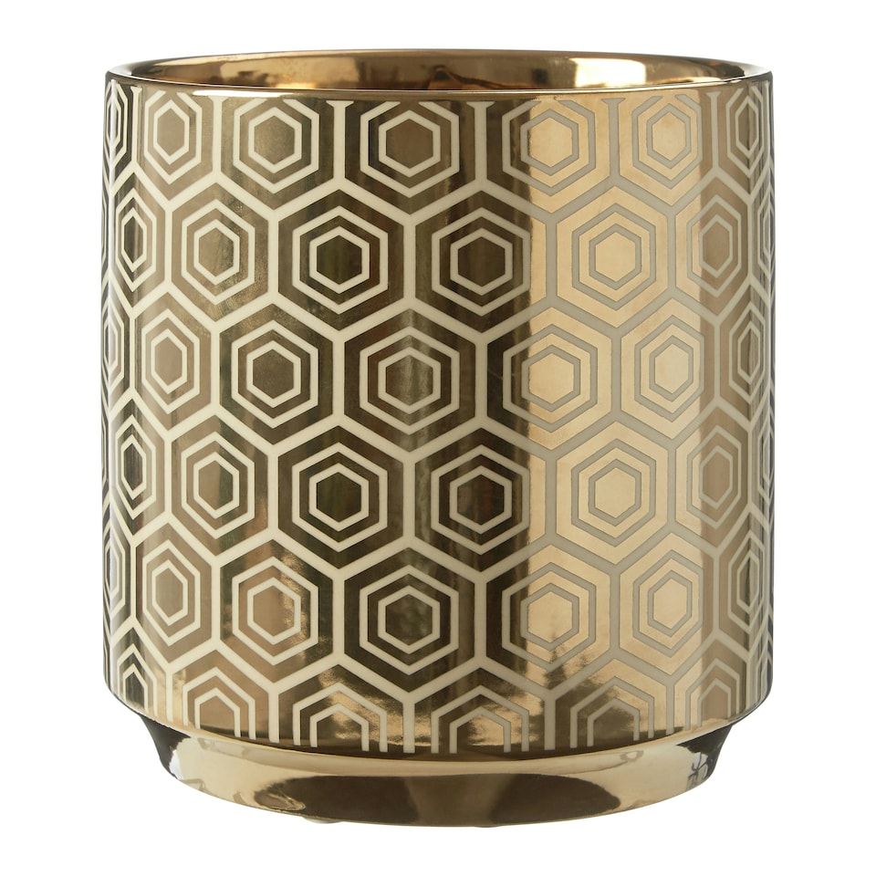 image 1 of Hexa Small Planter Gold