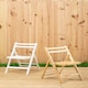 image 3 of Interiors by Premier Wood Natural Finish Folding Chair, Space-saver Camping Chair, Easy Foldable Wood Chair, Easy to Clean Chair