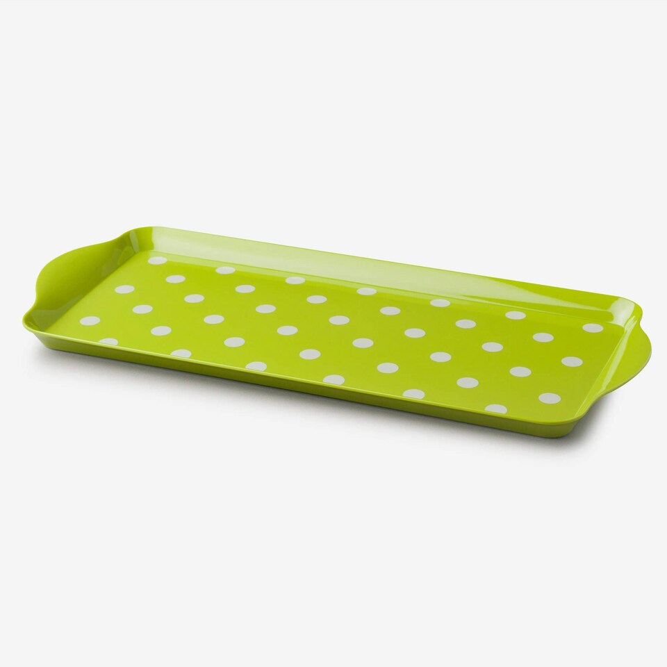 image 1 of Melamine Dotty Sandwich Tray Grey