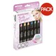 image 1 of Moon Glitter Iridescent Body Crayons (Pack of 6) - Pink/Yellow/Orange/Blue/Green/Purple - One Size