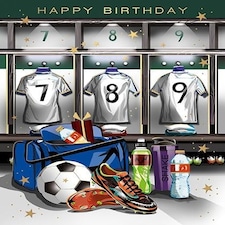 Words 'n' Wishes Male Birthday Card, General Card for Men, Football Locker, Birthday Card for Him