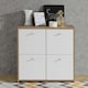 image 2 of Best Chest 4 Door Storage Cabinet White & Oak White