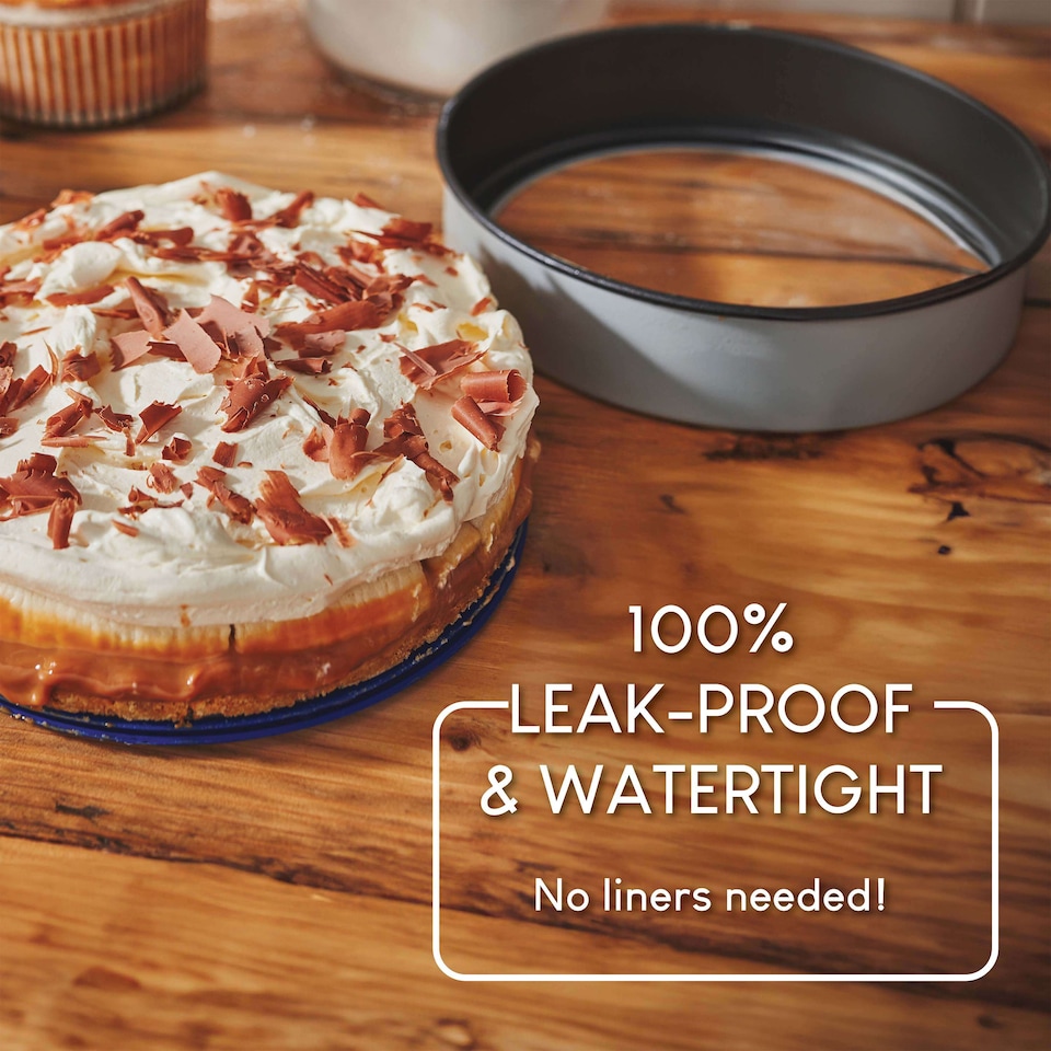 image 1 of PushPan 9 Inch Shallow Cake Tin Grey/Pewter