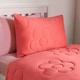 image 5 of OHS Coverless Daisy Quilted 7.5 Tog Bedding Set, Single - Coral Pink