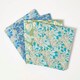 image 6 of Homescapes Set of 4 Art Deco Fat Quarters Fabric Bundles - Blue Palette Multi