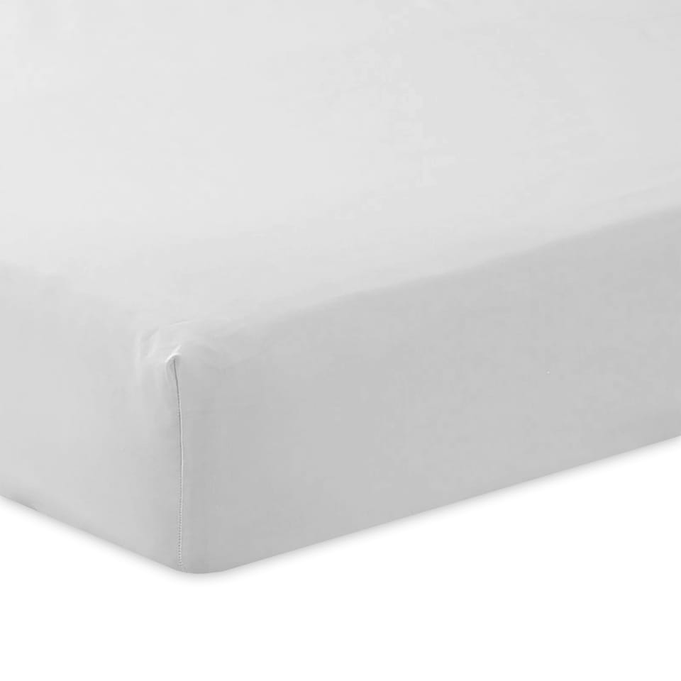 Charlotte Thomas Poetry Plain Double Fitted Sheet - Grey - 122 x 190cm Grey | Grey | Double
