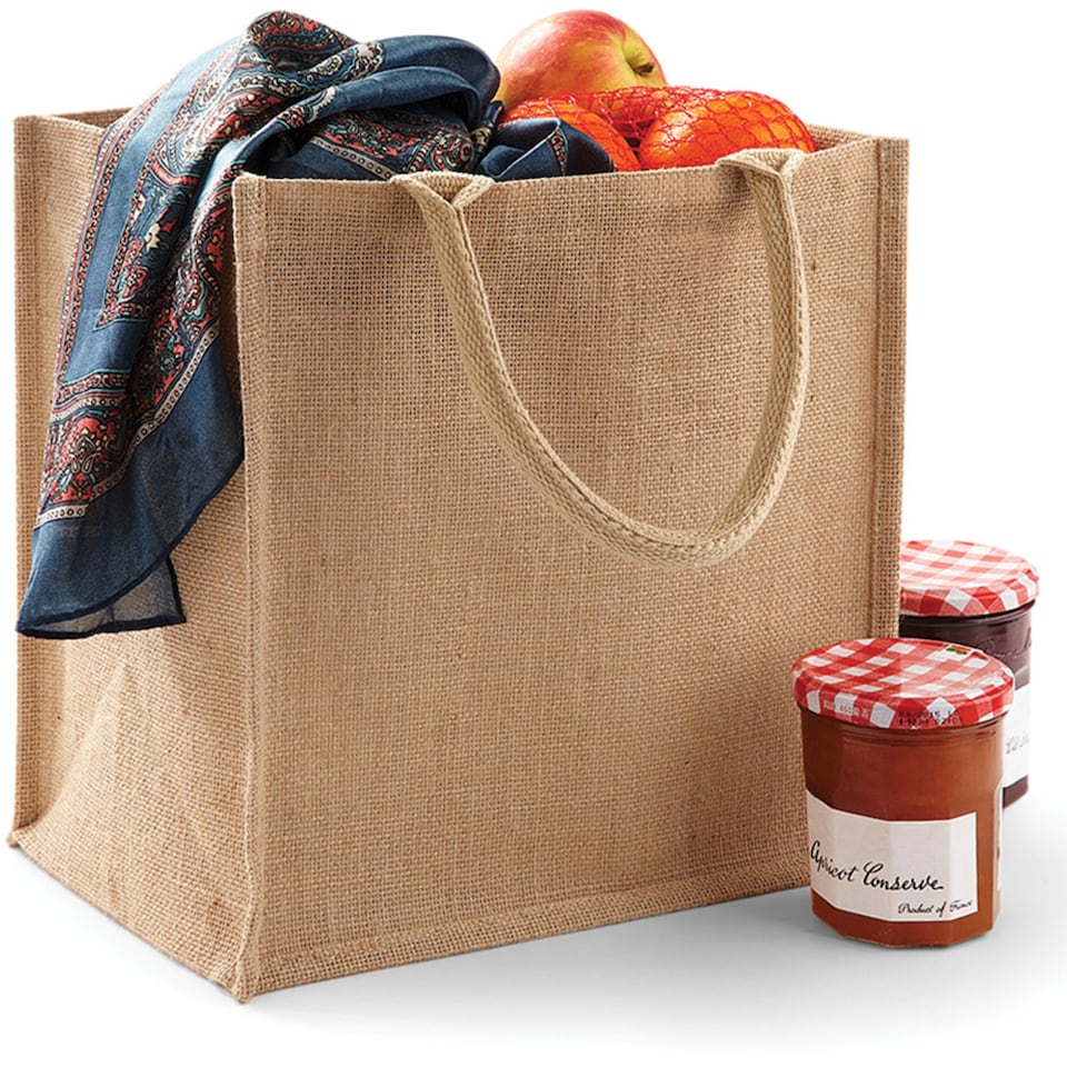 image 1 of Westford Mill Jute Mini Tote Shopping Bag (14 Litres)
