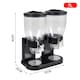 image 2 of Living and Home 7L Double Head Dry Food Dispenser, Black