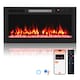 image 1 of COSTWAY Recessed/Wall-Mounted Fireplace 750W/1500W Black