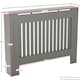 image 3 of Vida Designs Chelsea Radiator Cover Painted MDF Slatted Cabinet, Grey, 112cm