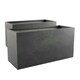 image 4 of Primrose Black Trough Handmade Fiberstone Planter 80cm