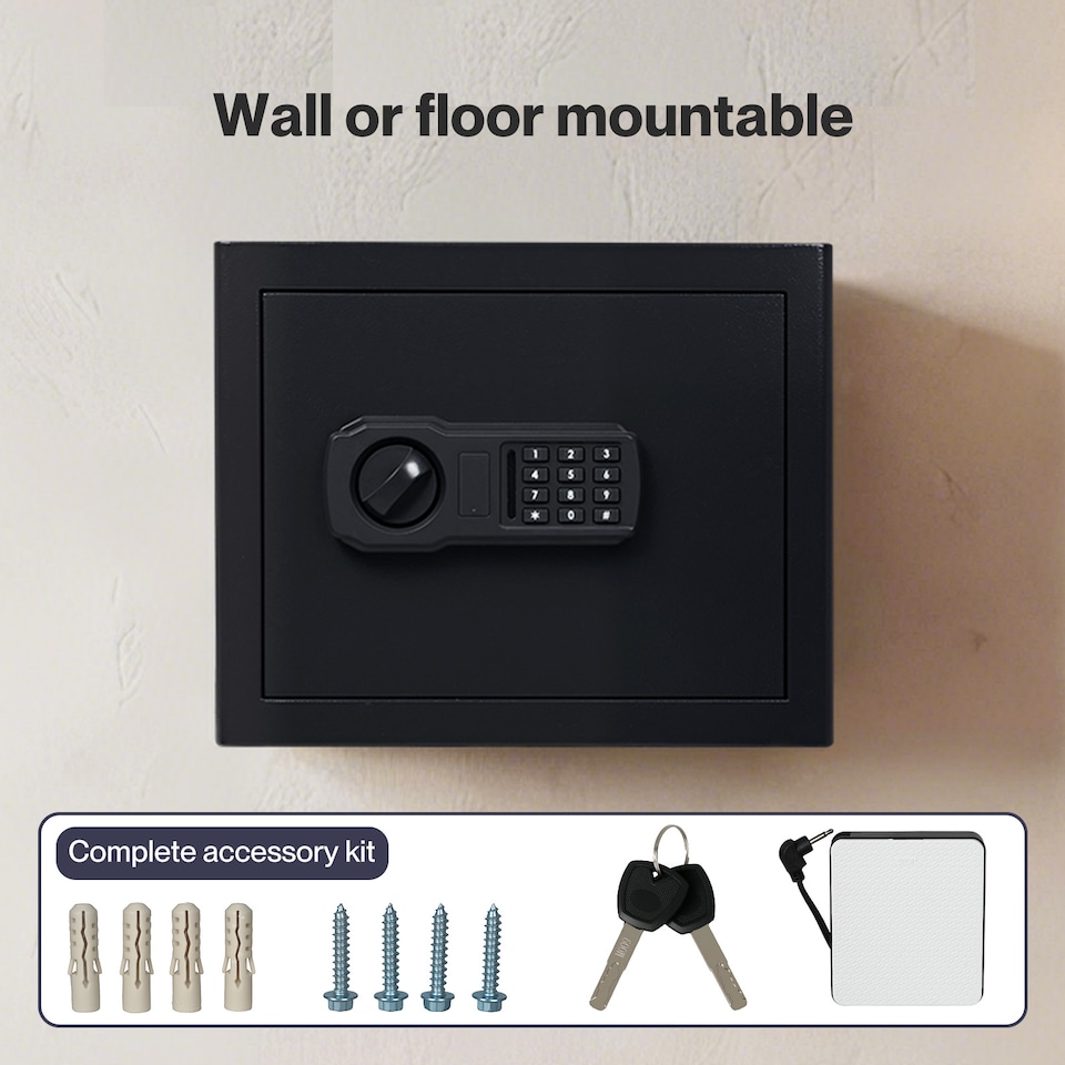 image 1 of Levede Safe Fireproof Security Box Home Office Cash Lock Deposit Password 31L