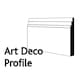 image 2 of PACK OF 10 (Total 10 Units) - 25mm x 194mm White Primed Art Deco MDF Skirting Board - 4200mm Length