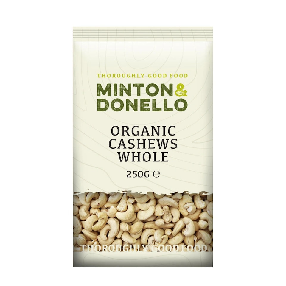 image 1 of Minton & Donello Organic Whole Cashews 6 x 250g