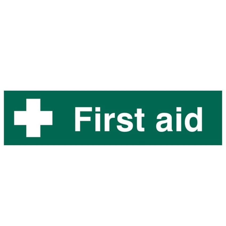 Scan First Aid - Pvc Sign 200 X 50mm - Multi Colour - 200 x 50mm