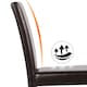 image 5 of Yaheetech Set of 4 Fabric Upholstered Dining Chairs with Solid Wood Legs Brown | Dark Brown