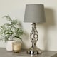 image 4 of Manor Chrome Table Lamp With Grey Shade