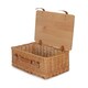 image 6 of Double Steamed Empty Picnic Basket with Pinewood Lid Brown | XL