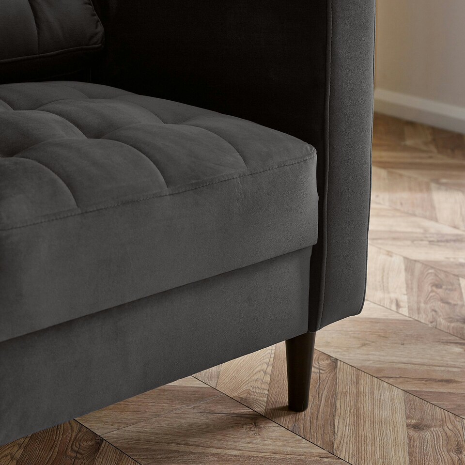 image 1 of Furniturebox Jolene Dark Grey Velvet Armchair