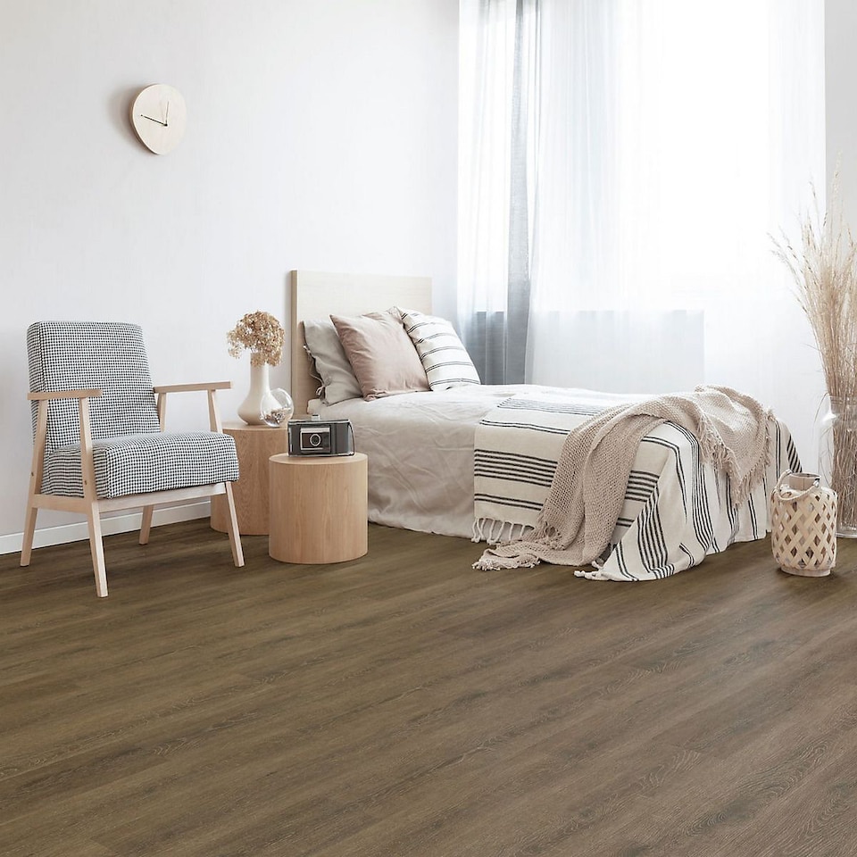 image 1 of Glue Down LVT Flooring 2.0mm NodLg Walnut Plank Wood Effect Luxury Vinyl Tile For Home & Commercial Use | Brown | Brown | Planks per Pack:  15  | Coverage per Pack: 3.41m² | 1