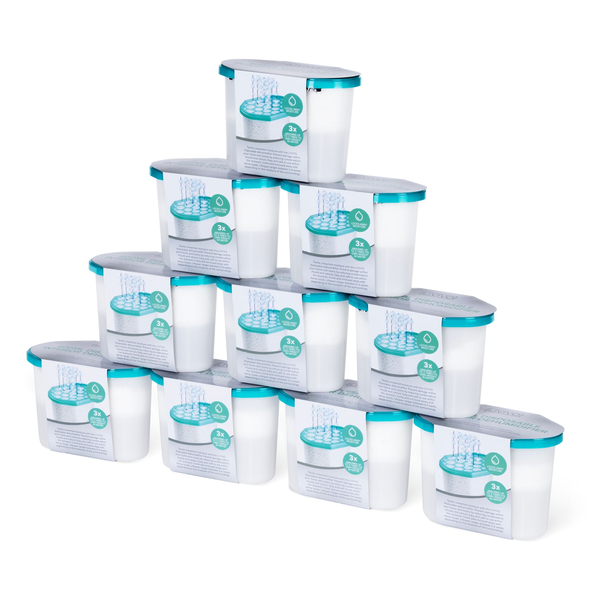 500ml Teardrop Disposable Dehumidifier pack of 10