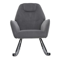 Living and home Comfy Nursery Rocking Chair - Grey