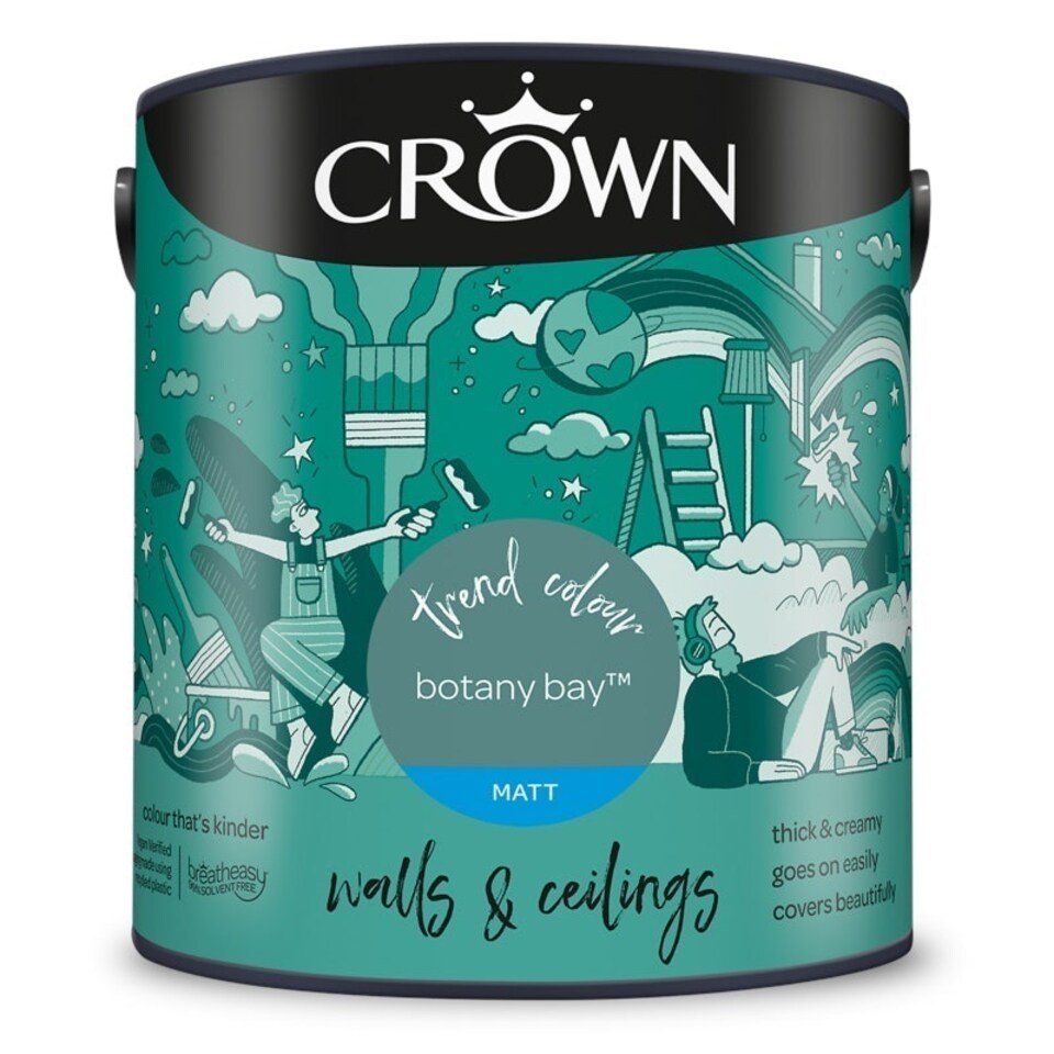 image 1 of Crown Walls & Ceilings Matt 2.5L Botany Bay
