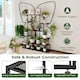 image 4 of COSTWAY 6-Tier Metal Plant Stand Butterfly-Shaped Flowerpot Shelf Black