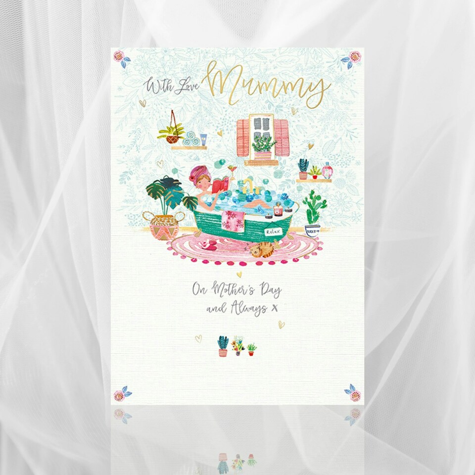 image 1 of Words 'n' Wishes Mother's Day Card for a Lovely Mummy on Mother's Day, 22 x 15.8 cm
