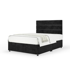 Ortho Classic Orthopaedic Black Naples Velvet Divan Set And Milan Headboard Super King