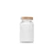 image 8 of Glass Storage Jar with Wooden Lid | Clear | Large | 3