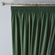 image 2 of Fusion Dijon Pencil Pleat Curtains Bottle Green