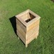 image 3 of Square Planters, Wooden Garden Pot/Tub for Plants - L40 x W40 x H40 cm - Fully Assembled Brown