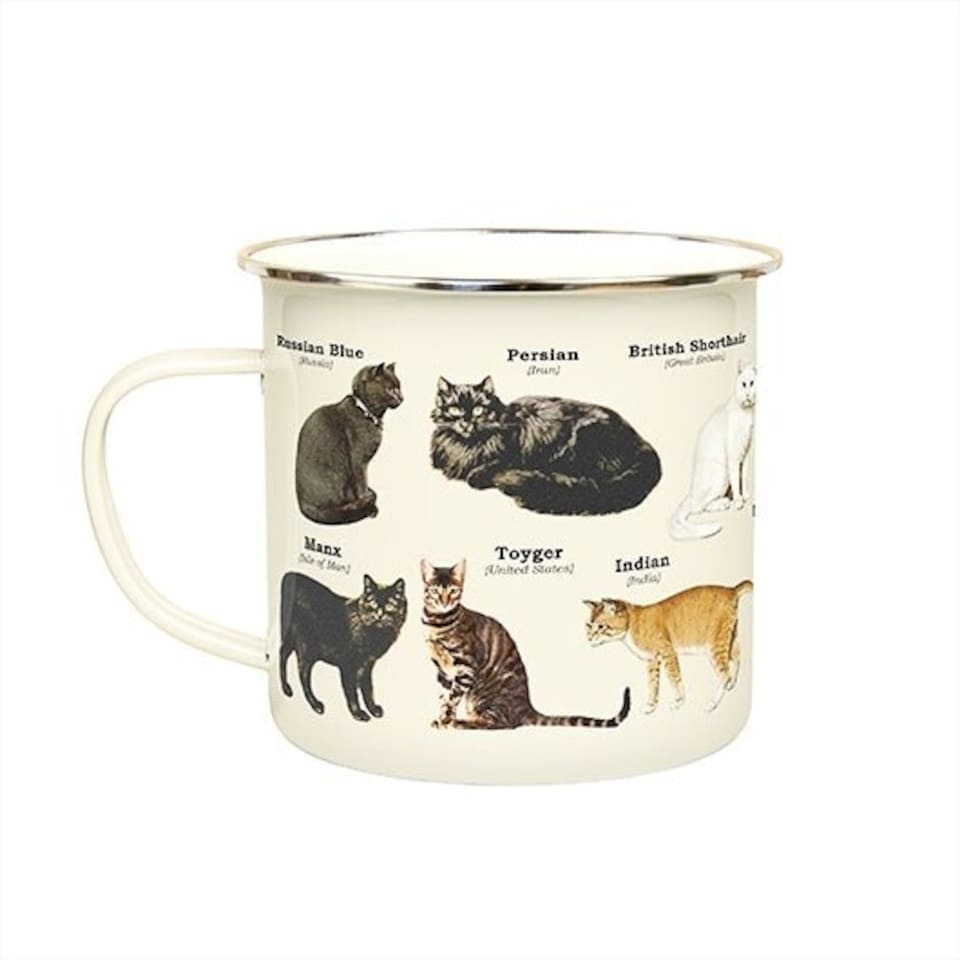 image 1 of Gift Republic Enamel Mug Ecologie Cats