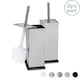 image 1 of Harbour Housewares Square Toilet Brushes - Chrome - Pack of 2 Silver