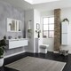 image 2 of 800mm x 500mm Bathroom Mirror White Gloss (Central) White