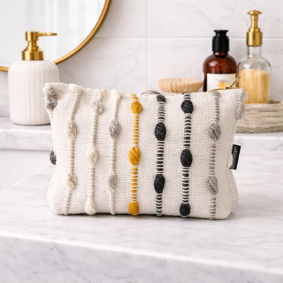 image 1 of Serenityy Nomad Sari Toiletry Bag - Hippie Knot