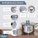 image 3 of Buckingham Stainless Steel Deep Saucepan with Glass Lid 16 cm , 2 Litre | Silver