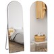 image 1 of HOMCOM Arched Full Length Mirror, 50  150cm Wall Mounted, Leaning, Free Standing Full Body Mirror, Frameless, for Living Room, Bedroom, Black