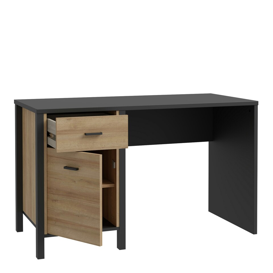 image 1 of High Rock Desk in Matt Black/Riviera Oak