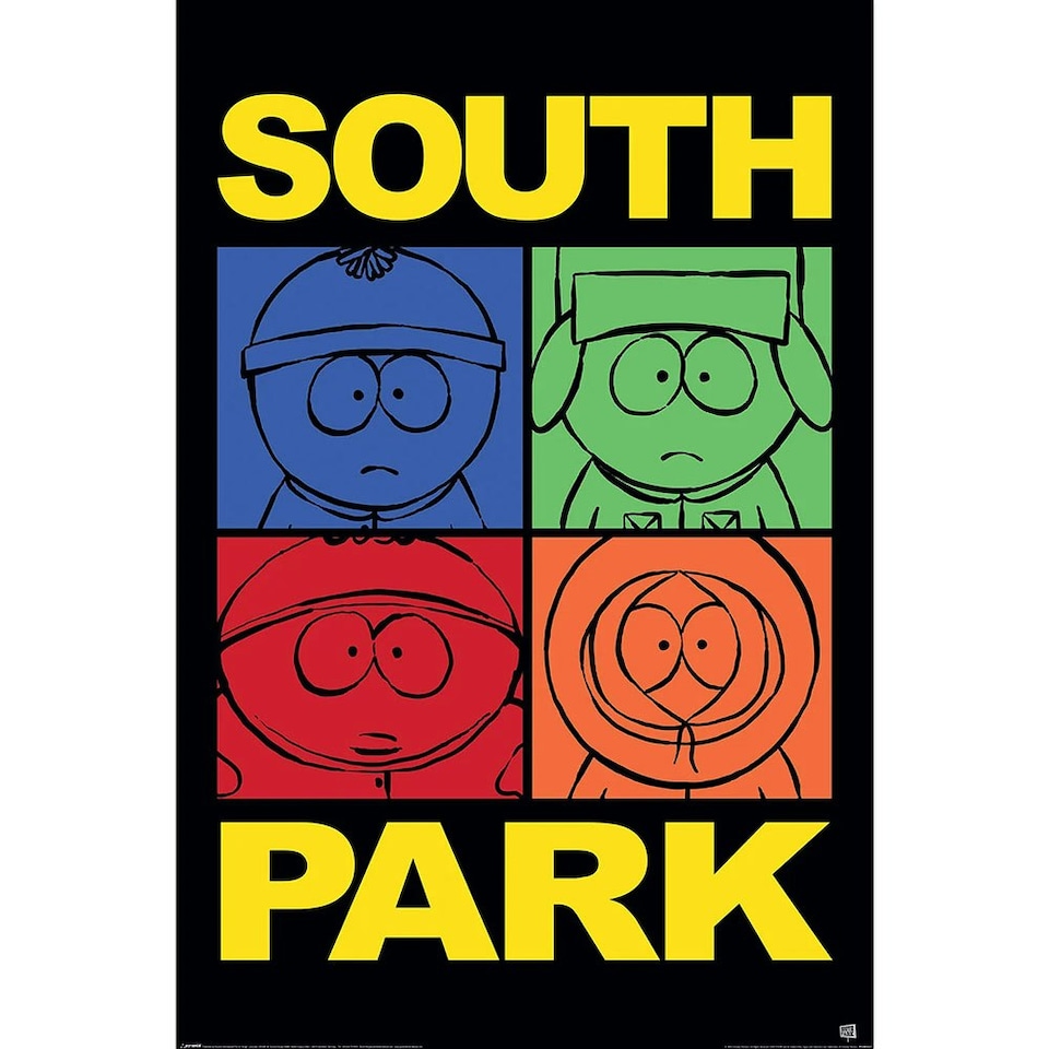 image 1 of South Park Block Paper Poster - Multicoloured - 91cm x 61cm 91cm x 61cm