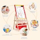 image 8 of COSTWAY 3-in-1 Wooden Kids Art Easel Magnetic Double Sided Easel Blackboard Whiteboard