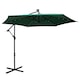 image 1 of Samuel Alexander 3m Solar Powered Cantilever Lit Banana Garden Parasol with Crank Handle & White LED Lights in Green