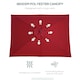 image 4 of Outsunny Wooden Patio Umbrella Parasol Outdoor Sunshade 6 Ribs Red
