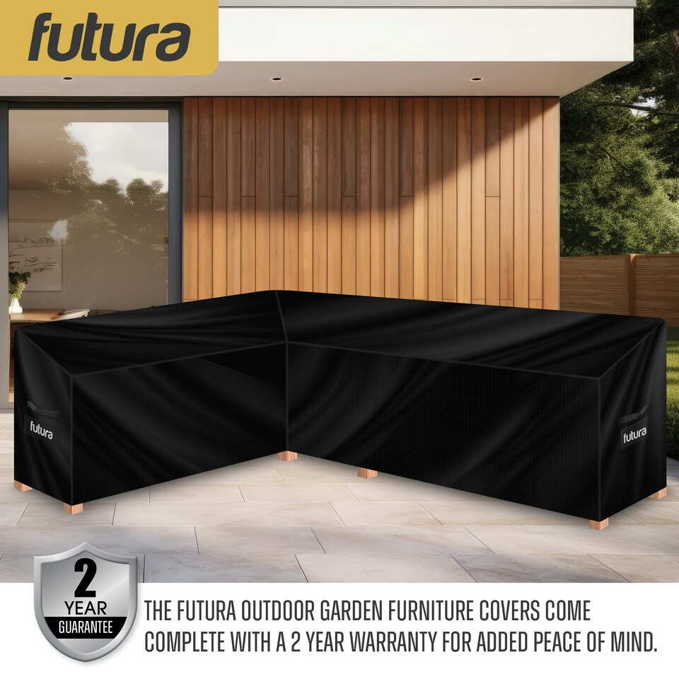 image 1 of Futura L Shape 222x286x80cm Waterproof Garden Furniture Cover 600D