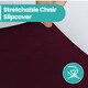 image 5 of Velvet Dining Chair Covers, Spandex High-Back Chair Slipcovers - 220GSM
