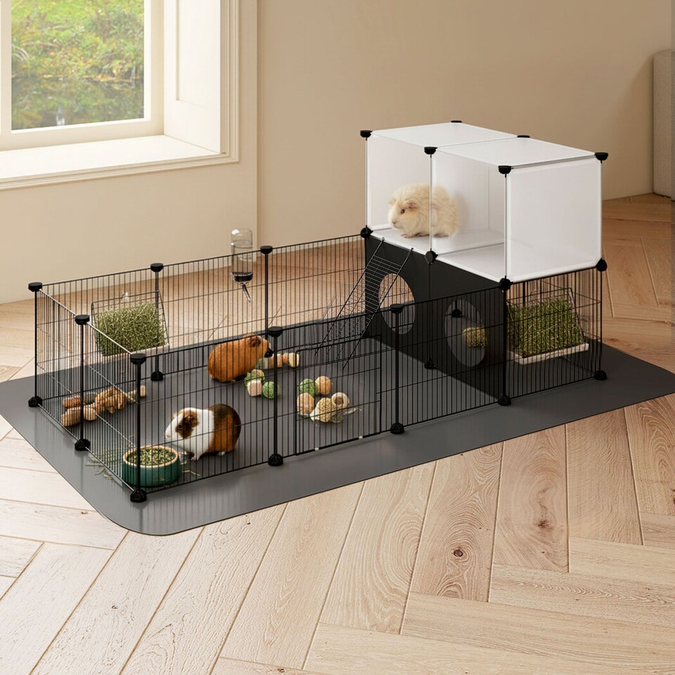 image 1 of Skylos Pet Pen 24 Panel Puppy Rabbit Kitten Playpen Indoor Enclosure Run Cage