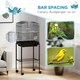 image 5 of PawHut Bird Cage for Budgie Finch Canary Parakeet W/ Stand Tray Black