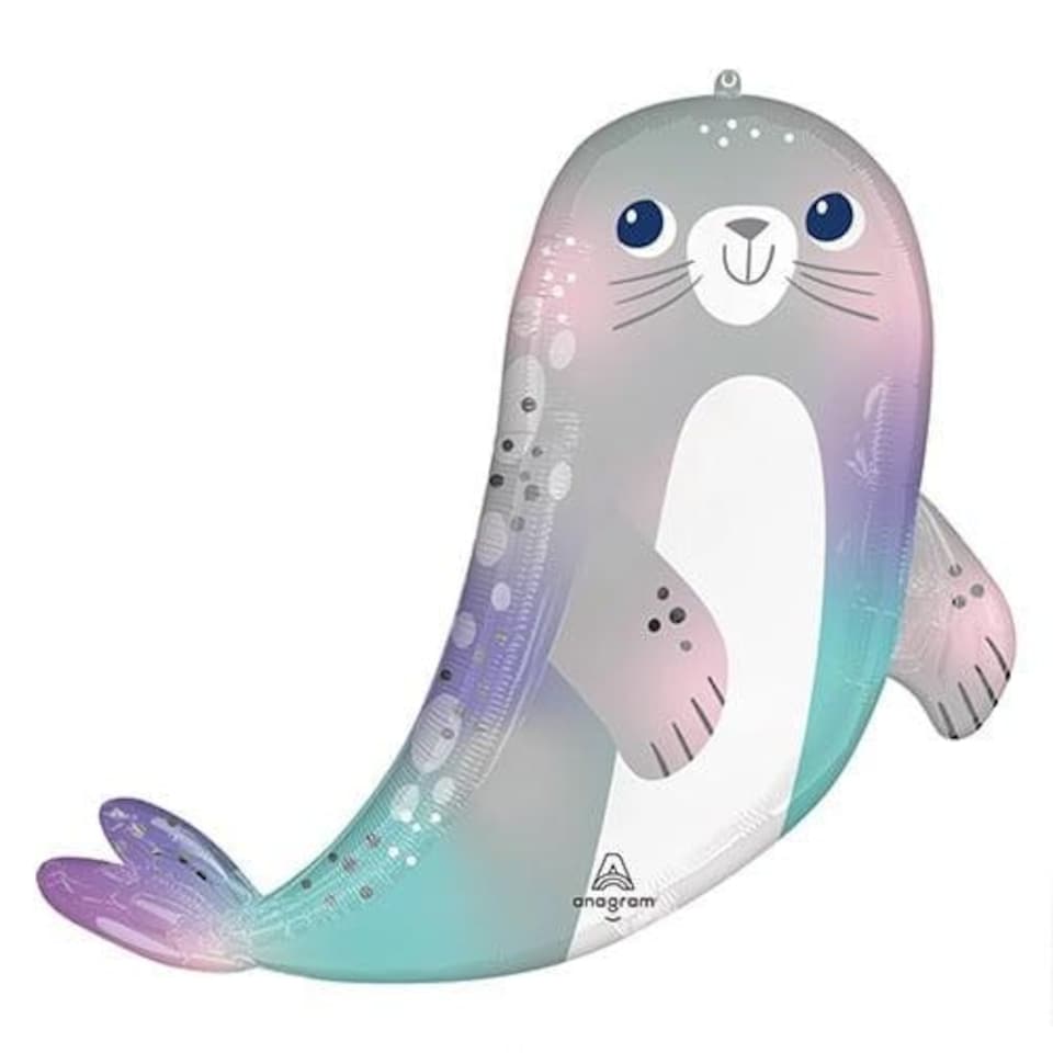 image 1 of Under The Sea Seal Giant Helium Foil Balloon 76cm / 30 in