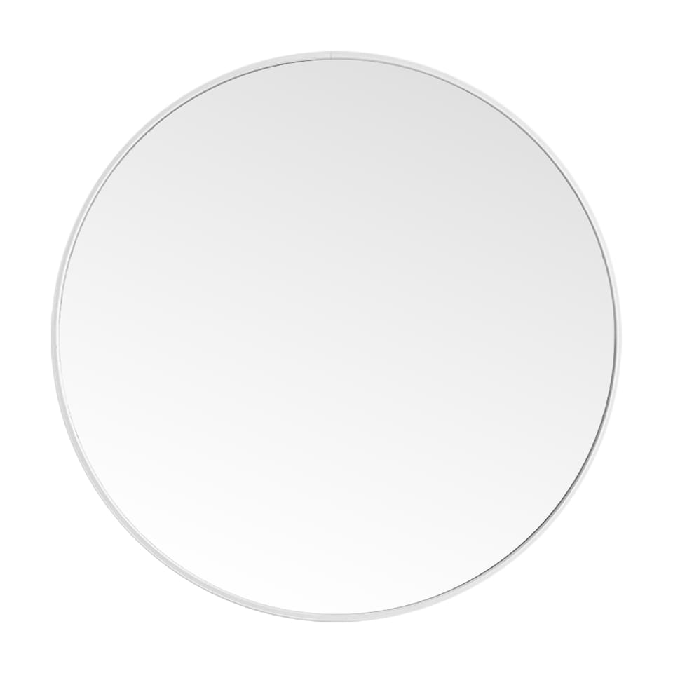 image 1 of Living and Home 60cm Nordic Round Bathroom Wall Mirror | White | 60cm